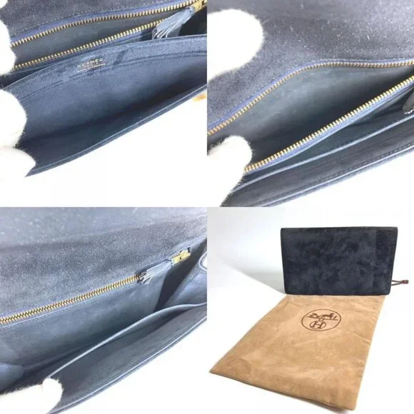 Hermes Second Bag Flap Dobris Navy - Picture 9 of 9